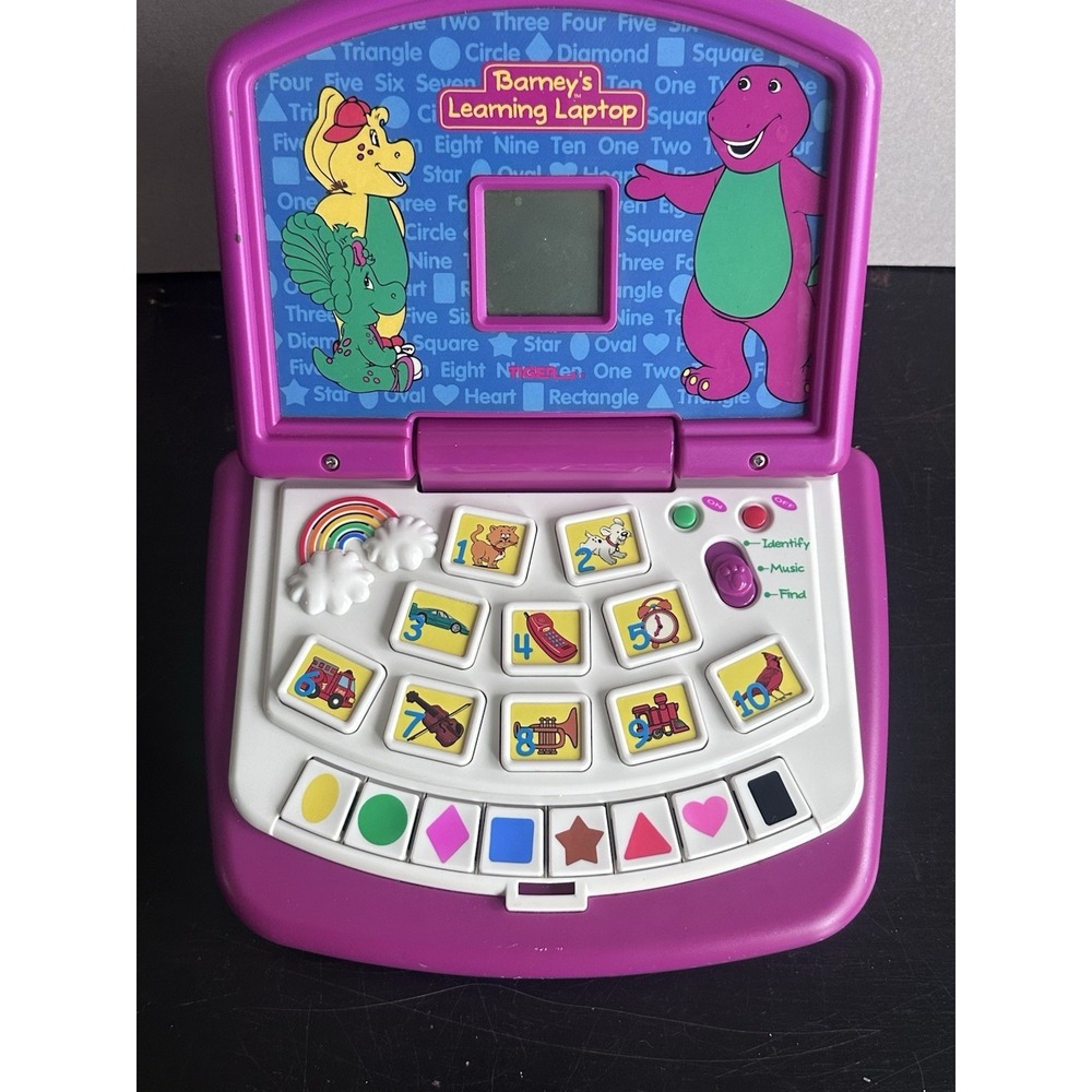 VTG Barney's Learning Laptop 1999 Interactive Tiger Toy Educational Works
